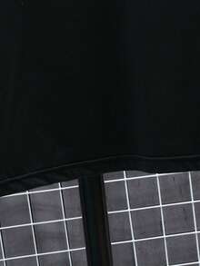 YUNCHIC Men's Casual Versatile Top, Loose Fit, Minimalist Style, Suitable For Summer, Comfortable And Not Stuffy, Creative Graphic Design, Relaxed Short Sleeve T-Shirt, Can Be Paired With Contrasting Elements - Black - View 8