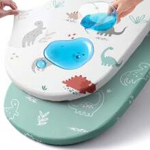 2 包防水婴儿摇篮床垫套，超柔软，适用于标准婴儿摇篮床垫或摇篮，防水婴儿摇篮床单，适合男孩和女孩，32X16 英寸 - 彩色 - 查看 13