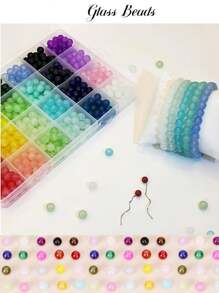 24 件套玻璃珠套件，8 毫米手链制作用品，成人和女孩手工制作的 DIY 珠宝工艺品