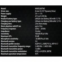 原装 JBL Wave 200TWS 无线入耳式耳机 JBL 深低音蓝牙 5.0 W200TWS 真无线 TWS 运动 JBL 耳机 - 黑色 - 查看 9