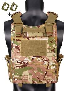 Gilet da caccia con sgancio rapido a un pulsante, espandibile e staccabile, con perforazioni laser, resistente all'abrasione e alla lacerazione, adatto per la caccia, la sopravvivenza all'aperto e altre applicazioni