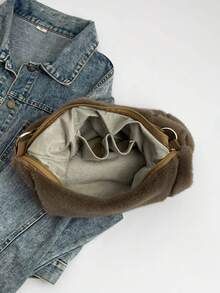 BAILEE 时尚优雅的新款秋冬柔软纯色毛绒大容量拉链女士单肩手提包，是职场女性的必备单品，适合大学、工作、商务、通勤、户外、旅行、野餐、办公室等各种场合，也适合工作、购物、参加晚宴、时尚活动以及赠送朋友。 - 彩色 - 查看 12