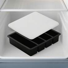 Elevate Your Drink Game With Silicone Ice Cube Tray For Big Blocks Of Fun - màu đen - Xem 4