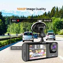 1pc,Dash Cam Front And Inside,2 Channels Dash Camera For Cars, 1080P FHD DVR Car Dashboard Camera With Loop Recording,2 Inch Display,Not Included SD Card
