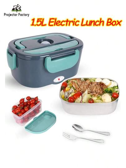 LIPETY Electric Lunch Box Food Heater,3 In 1 Portable Faster Food Warmer With 1.5L Removable Stainless Steel Container For Car/Truck/Home Work Driver/ Gift