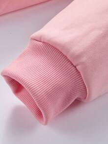Men's Casual Hooded Half-Zip Fleece Sweatshirt - Pink - View 3