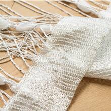 1pc Minimalist Beaded String Curtain, Suitable For Living Room, Bedroom, Kitchen, Room Divider - White - View 8