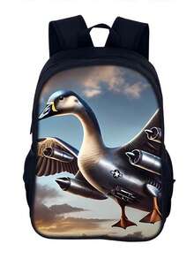 New Printed Large Capacity Backpack, Suitable For Teenagers, Essential For Back To School Season, Minimalist & Stylish Backpack, Lightweight & Relieving Printed Polyester Travel Backpack, Large Capacity Bag - Multicolor - View 12