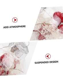 Transparente Cut Out Kugel, Weihnachts- und Neujahrsdekoration, Kunststoffmaterial, Christbaumschmuck, kugelförmige Dekoration, gefüllt mit künstlichem Schnee, roten Beeren und Tannenzweigen, geeignet für Weihnachtsbaum und Partydekoration. Weihnachtsdekoration für Zuhause, Raumdekoration Winter