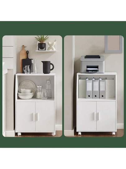 SoBuy FRG241 W, Microwave Shelf, Kitchen Wheeled Storage Trolley, Cabinet Cupboard Unit view 9