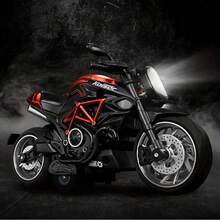1:12 Scale Friction Powered Motorcycle Toy With Sound And Light Effects, Alloy Die-Cast Motorcycle Toy, Gift For Birthday, Christmas, Halloween - Multicolor - View 3
