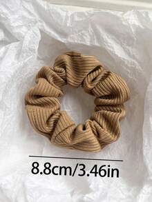 4条装女士高品质纯色针织条纹发圈，时尚简约复古优雅发绳，适合日常、休闲、海滩、派对、通勤、扎马尾、化妆、服装配饰、发圈、运动、家居美容、女士配饰、家居健身、女士配饰、头部配饰、弹性发带 - 彩色 - 查看 2