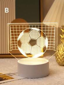 1pc Football Pattern 3D Acrylic Night Light, USB Powered, Suitable For Bedside Decor, Bedroom Desktop Decor Lamp, Gift For Football Fans, Ideal Forbirthday Gifts,Game Room Decor Light,Soccer Pattern LED Lamp,Football Lamp For Kids Bedroom Decor - Yellow - View 14