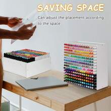 1pcLarge Color - Coded Marker Set | 240+ Vibrant Colors With Storage Case For School Projects, Art Classes & Student Artists