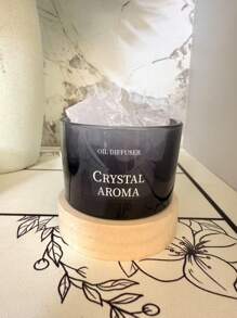 1 pieza Juego de difusor de aromas sin llama con piedra de cristal natural y taza de vidrio, decoración de piedra de aroma de cristal simple y de calidad para dormitorio, sala de estar, escritorio, difusor de aromaterapia, regalo del Día de la Madre, regalo de cumpleaños para ella, accesorio de decoración del hogar. El producto incluye solo la piedra de cristal y la taza de vidrio, sin aceites esenciales. Se enviará una nueva versión o una versión antigua al azar.