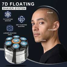 1 件 USB 可充电多功能电动光头剃须刀，男士便携式电动剃须刀 - 彩色 - 查看 4