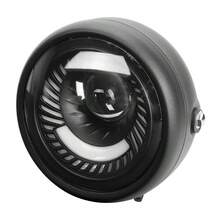 Universal 6.5 Inch 12V Motorcycle LED Headlight With High And Low Beam. - Black - View 2