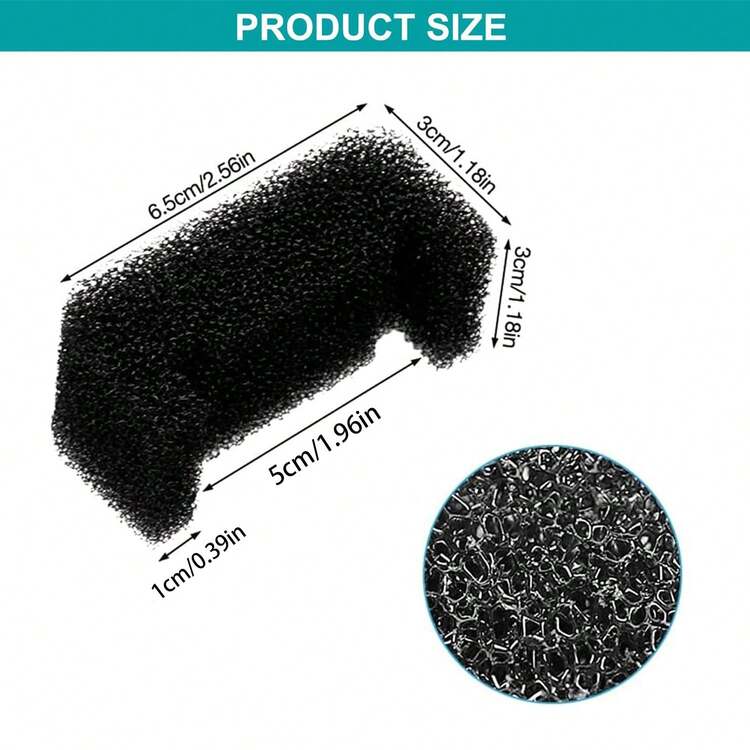 8/12/16/24件猫饮水机过滤器宠物滤水器滤网猫饮水器配件猫饮水器过滤器替换海绵 - 黑色 - 查看 9