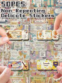 Bộ 50 miếng dán phẳng 2D theo chủ đề vé tưởng tượng bằng nhựa vinyl không lặp lại, trang trí tinh tế, có thể tháo rời, không để lại cặn, hoàn hảo cho quà tặng mùa tựu trường, phần thưởng lớp học, quà tặng Giáng sinh, quà tặng Halloween, quà tặng ngày lễ, trang trí tiệc tùng & nhà cửa, quà tặng sinh nhật, máy tính xách tay, hành lý ô tô, xe tay ga, sổ tay, cốc, máy tính bảng, sổ tay, bình nước, ốp điện thoại, in độ phân giải cao, màu sắc sống động, quà tặng thú vị cho học sinh, thanh thiếu niên, nhân viên văn phòng - mặc định - Xem 7