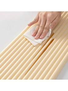 1片装家居装饰3D墙板防撞软墙贴榻榻米软墙贴床头墙垫窗台贴无味清凉隔热。只需撕掉背胶即可粘贴。粘性强，使用方便 - 純白防撞條 - 查看 5