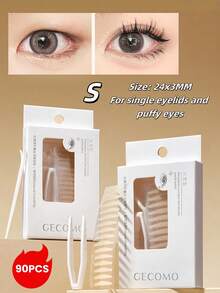 OEIEZ 无胶隐形双眼皮贴，2025新款眼皮贴，适合内双，防水隐形双眼皮贴，天然纤维蕾丝眼皮提拉条，打造自然妆容（S+M+L），化妆，便宜，房间装饰，梳妆台，旅行，卧室，化妆配件，便宜，圣诞礼物，化妆，化妆工具，便宜货，礼物，女士礼物，圣诞礼物，赠品，旅行，便宜货，旅行必备 - 彩色 - 查看 5