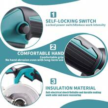 CYBOBAN Cutting Saw, 21V Cordless Lithium Battery Wood Cutting Machine, 4.0Ah Capacity Lithium Battery, 140mm Diameter, Equipped With Circular Saw Milling Positioning Fixture, Precision Wood Cutting, DIY, Etc., Compatible With MT Battery.