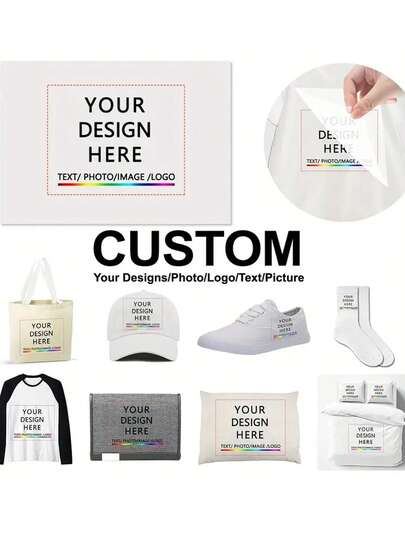 1pc DIY Heat Transfer Sticker, Cool Custom Iron-On Patch, Personalized Washable Stamp Label Logo, Clothing T-Shirt Pillowcase DIY Supplies, Multifunctional, Modern, Customized, Personalized, Unique, Ideal Gift For Him, Ideal Gift For Her, Boyfriend, Dad, Girlfriend, Mom, Family, Friends, Tea Room, Home, Garden, Office