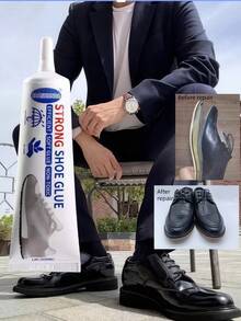 速干修鞋胶，通用皮革及织物胶，不粘皮肤，防水不硬化，修复鞋底开裂，多用途粘合（60毫升）；修鞋胶，1支高强度修鞋胶