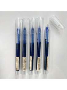 Gel Pen, Extra Fine 0.5mm Financial Gel Pen Black Blue Red Ink Pen Refill Stick Straight Ink Pen Straight Liquid Pen, Pen Case Set Suitable For School Office Exam Supplies Stationery, Back To School Season, School Supplies. - one-size - View 19