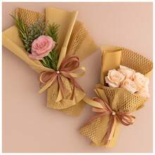 PAPEL COLMÉIA KRAFT 49X49CM PARA DECORAÇÃO 10 UNIDADES. - Ouro - Visão 1
