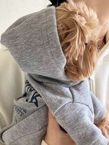 1 件新款秋冬狗狗猫咪连帽运动衫，百搭套头衫，适合贵宾犬、比熊犬、雪纳瑞犬和小型宠物 - 彩色 - 查看 6