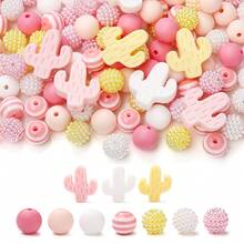 74pcs Turtle Shell Silicone Beads Set, DIY Jewelry Making Accessories For Necklace Pendant - Multicolor - View 9