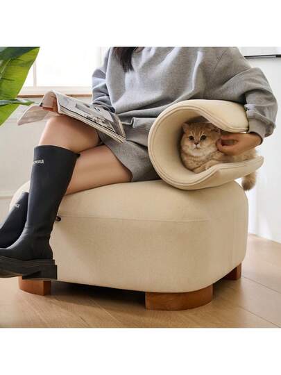 Walhai Appearance er Armchair Pet Friendly Armchair, Provides Sanctuary Cats Small Dogs, Anti Cat Scratch Fabric, Single Sofa, TV Stoel Living Room view 8