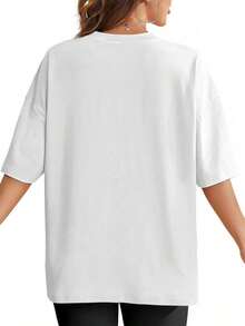 Red Lobster Cape Cod Print Element Women's Casual T-Shirt, Short Sleeve Round Neck Top Suitable For Summer And Spring - White - View 4