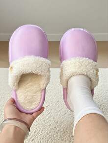 New Men's EVA Warm Slippers In Autumn And Winter, The Shell Is Made Of EVA Material, Which Is Light And Comfortable, Wear-Resistant And Non-Slip, Toe Protection In Closed Toe, Velvet Inside, Warm And Cold-Proof, Long-Term Wear Is Not Tiring Or Stuffy, And It Is Not Easy To Crack And Deform.