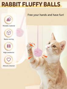 Cat Toys, Retractable Spring Balls For Cats, Colorful Spring Tubes, Rolling Interactive Balls, Brightly Colored Coils, Cage Mouse Spring Toys, Indoor Pet Supplies, Strong And Durable, Encourage Cats To Exercise, Random Color - Multicolor - View 3