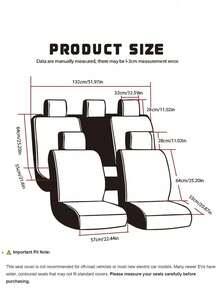 Juego de 9 piezas de fundas para asientos de coche para todas las estaciones - Tela de poliéster texturizada con relieve diagonal antideslizante para asientos delanteros y traseros - Fácil de instalar y limpiar - Adecuado para una variedad de modelos de coche, incluyendo sedán, SUV, etc. - Multicolor - Ver 10