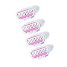 Women's Hair Removal Kit - 3-Ply Manual Razor With 4 Replaceable Blades | Suitable For Shaving The Bikini Line, Legs, And Underarms | Safe And Painless Manual Razor | Ergonomic Handle For Smooth Gliding | Skin-Friendly Design | Women's Shaving Kit For Silky-Smooth Skin - 彩色 - 查看 10