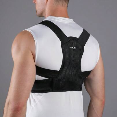 VBOSI (Suggest Sizing Up) Adjustable Back Support Shoulder Posture Corrector Belt, Unisex Fitness Accessory