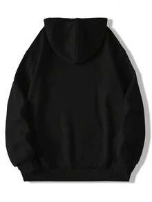 Chaqueta con Capucha de Warner Bros. - Sudadera Oficial para Hombre y Mujer, Ropa Casual Otoño/Invierno (Lavable aáquina) - Disfraz de, Prenda Cómoda, Diseño de Personaje Animado, Moda Juguetona, Estilo Streetwear, Corte Relajado, Tejido Duradero, Unisex, Para Amantes del Estilo Urbano TVPT - Negro - Ver 2