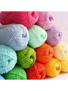 1pc 5-Ply Soft Yarn, DIY Crochet Knitting, Applicable For Crochet Knitting Bags, Scarves, Hats, Sweaters, Dolls