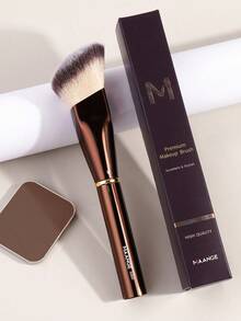 1pc Super Soft Synthetic Travel Makeup Brush Set, Including Foundation, Powder, Blush, Contour, And Detail Brushes. Gentle On Skin, Effective For Liquid, Cream, And Powder Cosmetics. Ideal Gift For Women And Girls, Containing Multiple Functional Brushes. - Coffee Brown - View 5