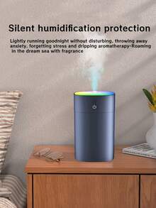New Compact Colorful Mist Humidifier, USB Powered Quiet Operation, Integrated Aroma Diffuser, Suitable For Home Desktop And Car, Effectively Humidifies And Purifies Air, Compact And Portable Design