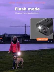 迷你超声波驱狗器专业防吠超声波工具紧凑便携小狗训练器威慑工具是狗电动吠叫项圈的替代品,带LED灯的超声波止吠器适用于狗用品狗用品小狗饲养狗配件狗玩具用于驱赶和训练狗黑色 - 彩色 - 查看 4