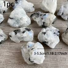 1/2/3pcs Natural Black & White Moonstone Crystals, Blue Aura 7 Chakra Crystals, Aromatherapy Diffuser Stones, Mineral Specimen Decor & Collection, Healing Pyrite Crystals, Premium Jewelry DIY Decor, Yoga Meditation Crystals, Best Holiday Gift - Natural Black and White Moonstone Crystal Rough Stone - View 12