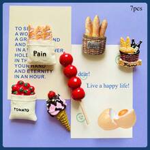 1pc/4pcs/5pcs/5pcs-Style 1/6pcs/7pcs/7pcs-Style 1/8pcs/8pcs-Style 1/9pcs/9pcs-Style 1/10pcs/10pcs-1/11pcs/12pcs/13pcs 3D Realistic Food Magnetic Stickers, Delicious Food Themed Stickers, Creative Fridge Magnets, Decorative Accents For Office, Kitchen, Whiteboard, Storage Cabinet, Dishwasher, Home Decor, Gifts For Friends And Family, Valentine's Day - 彩色 - 查看 27