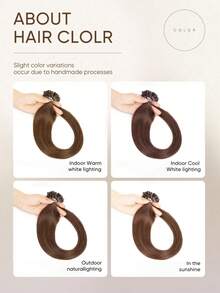 U-Tip Hair Extensions, Nail-Tip Hair Extensions, Straight Hair, U-Tip Keratin Fusion Hair Extensions, Invisible Nail-Tip U-Tip Hair Extensions - S4 - View 7