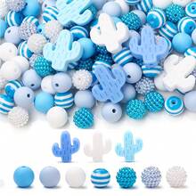 74pcs Turtle Shell Silicone Beads Set, DIY Jewelry Making Accessories For Necklace Pendant - Multicolor - View 8