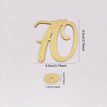 1 pieza Decoración de número de madera con brillo dorado, 18º, 30º, 40º, 50º, 60º, 70º Aniversario, Decoración de sobremesa para Aniversario, Cumpleaños, Boda, Fiesta Temática, Fiesta de Jubilación, Fiesta de Vacaciones, Acción de Gracias, Día de San Valentín, Boda de Otoño, Decoración de Fiesta Temática