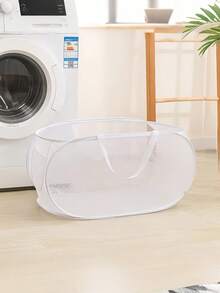 1pc Large Capacity Pop-Up Laundry Hamper - Foldable, Portable, And Mesh - Perfect For Storing Dirty Clothes - Multicolor - View 19